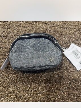 Lulemon Glitter Zip Pouch - Silver
